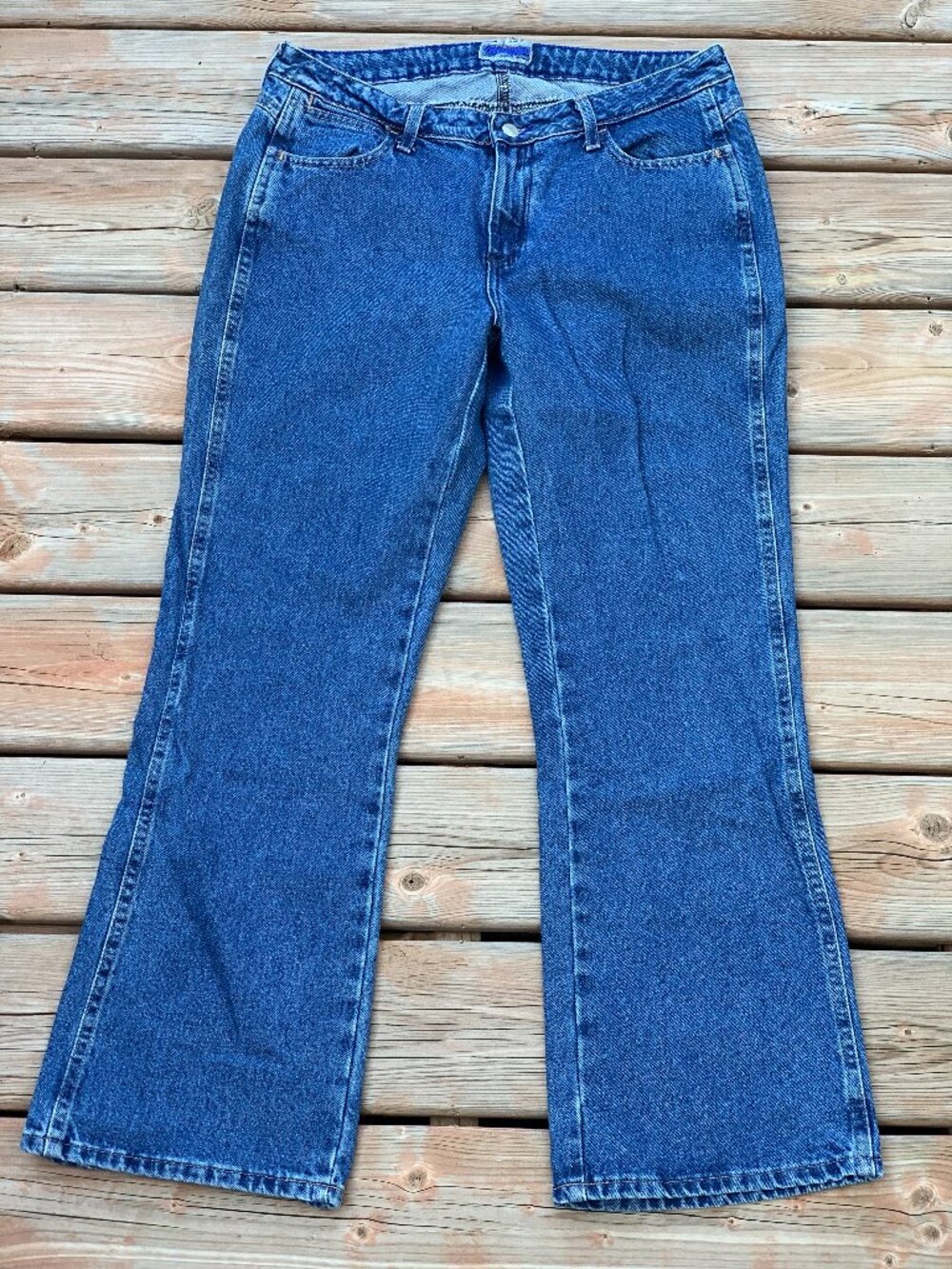 Wrangler Bootcut Jeans Womens 11/12x30 Faded Denim Mid Rise Western Rodeo Boho